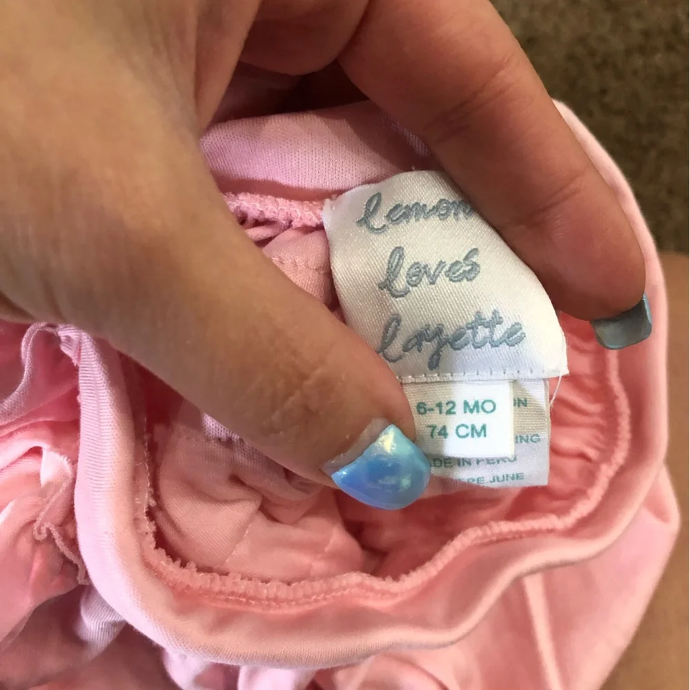 Lemonloveslayette -pink ruffle set - Picture 2 of 2